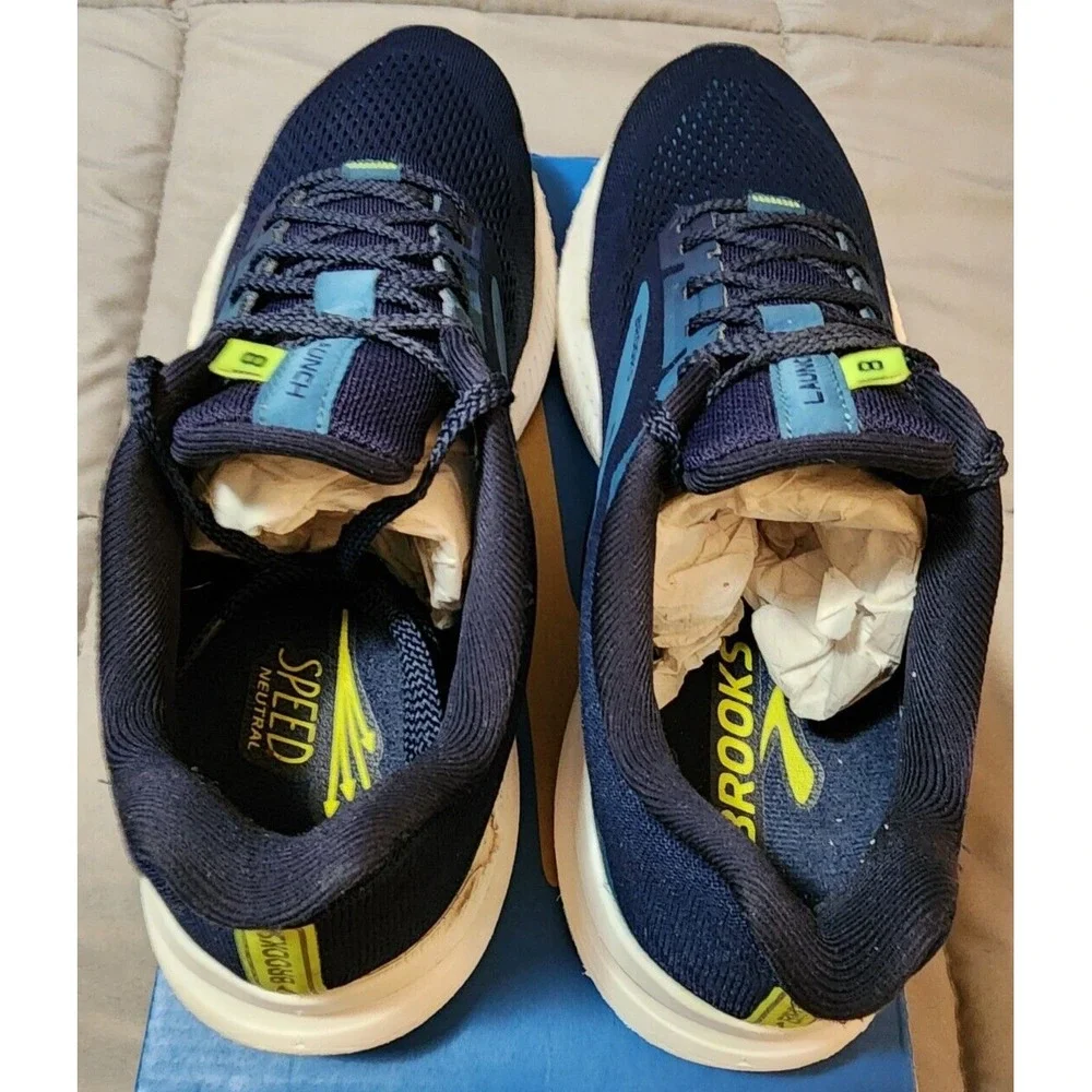 Brooks (Men's‎ 8 D) (Women's 9.5) Launch 8 Running Shoes in Peacoat/Legion